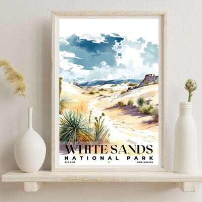 White Sands National Park Poster, Travel Art, Office Poster, Home Decor | S4 - image6